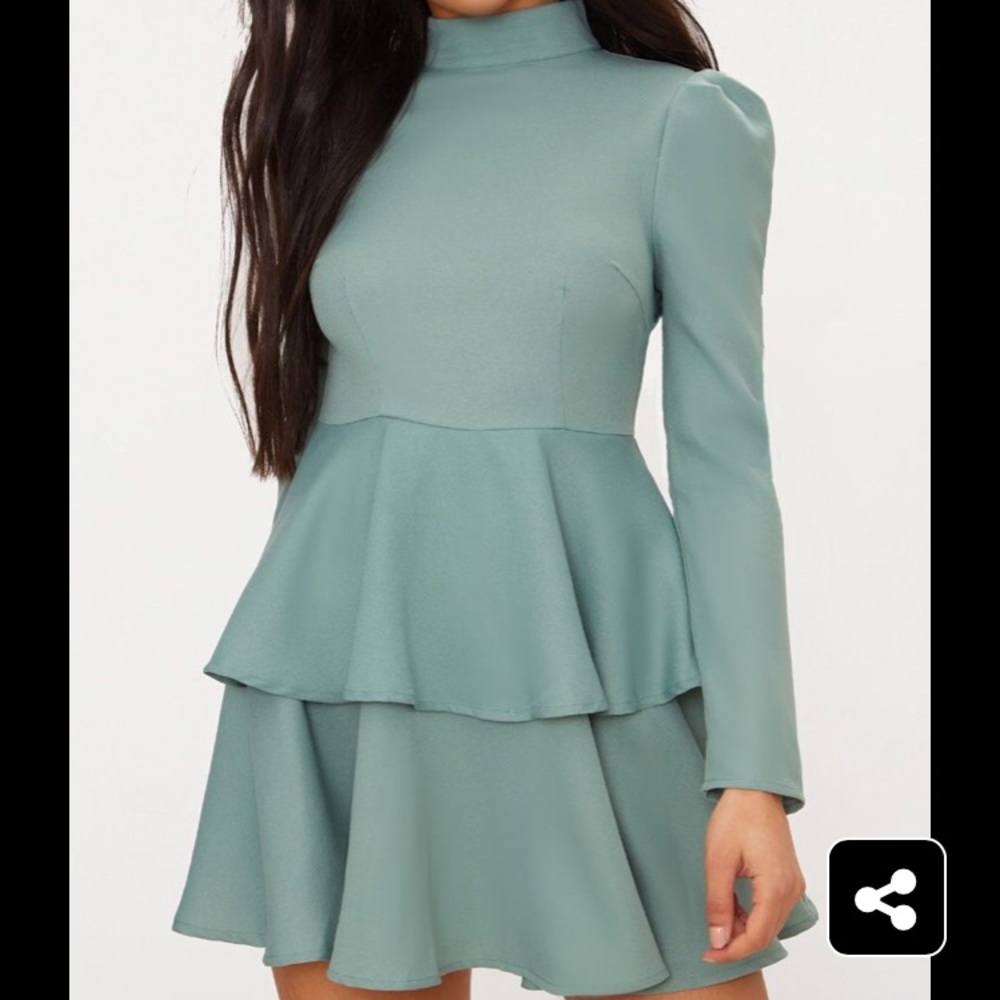 NWT sage green Pretty Little Thing dress